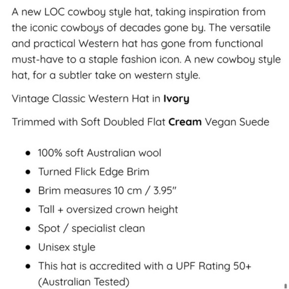 Lack Of Color The Goldfinger Western Ivory Hat size XL - Picture 6 of 13